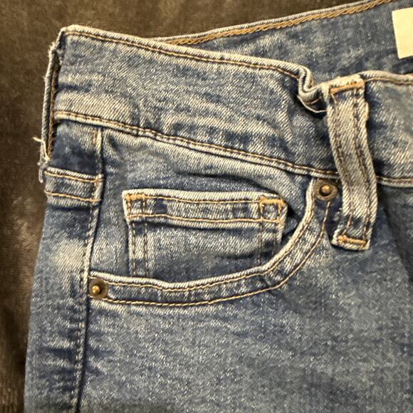 Topshop -Wmns Jeans-Jamie Skinny Stretch-Med Wash Denim-Distressed Hem-26x30 - Picture 8 of 16